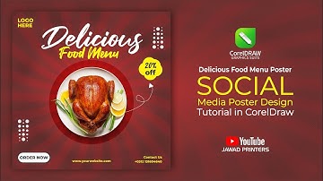 Delicious Food Menu Poster Design | CorelDraw Tutorial | Social Media Post  @jawadprinters