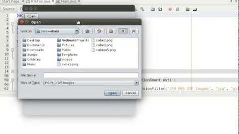 JFileChooser Open Image Java Netbeans