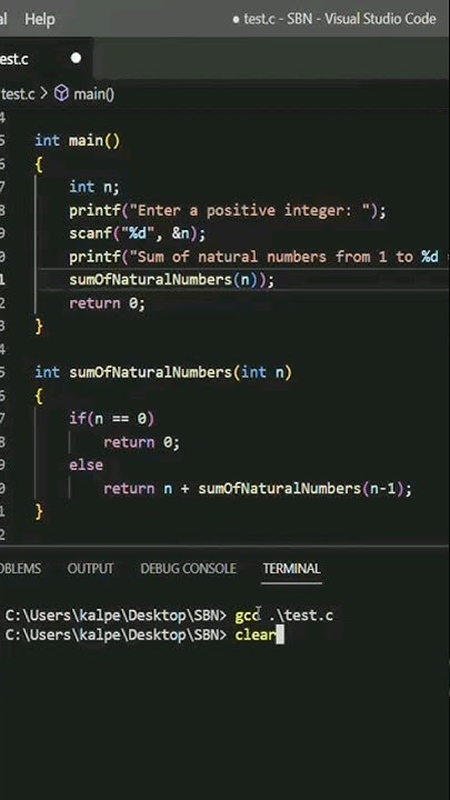 C Programming || Sum of Natural Numbers using Recursion #cprogramming # ...
