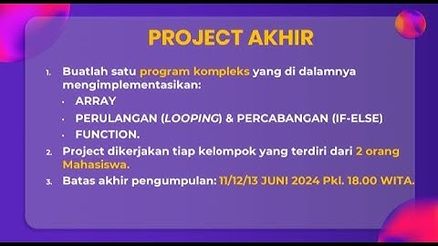 Membuat Program Kompleks Array, Perulangan & Function dalam Bahasa C!