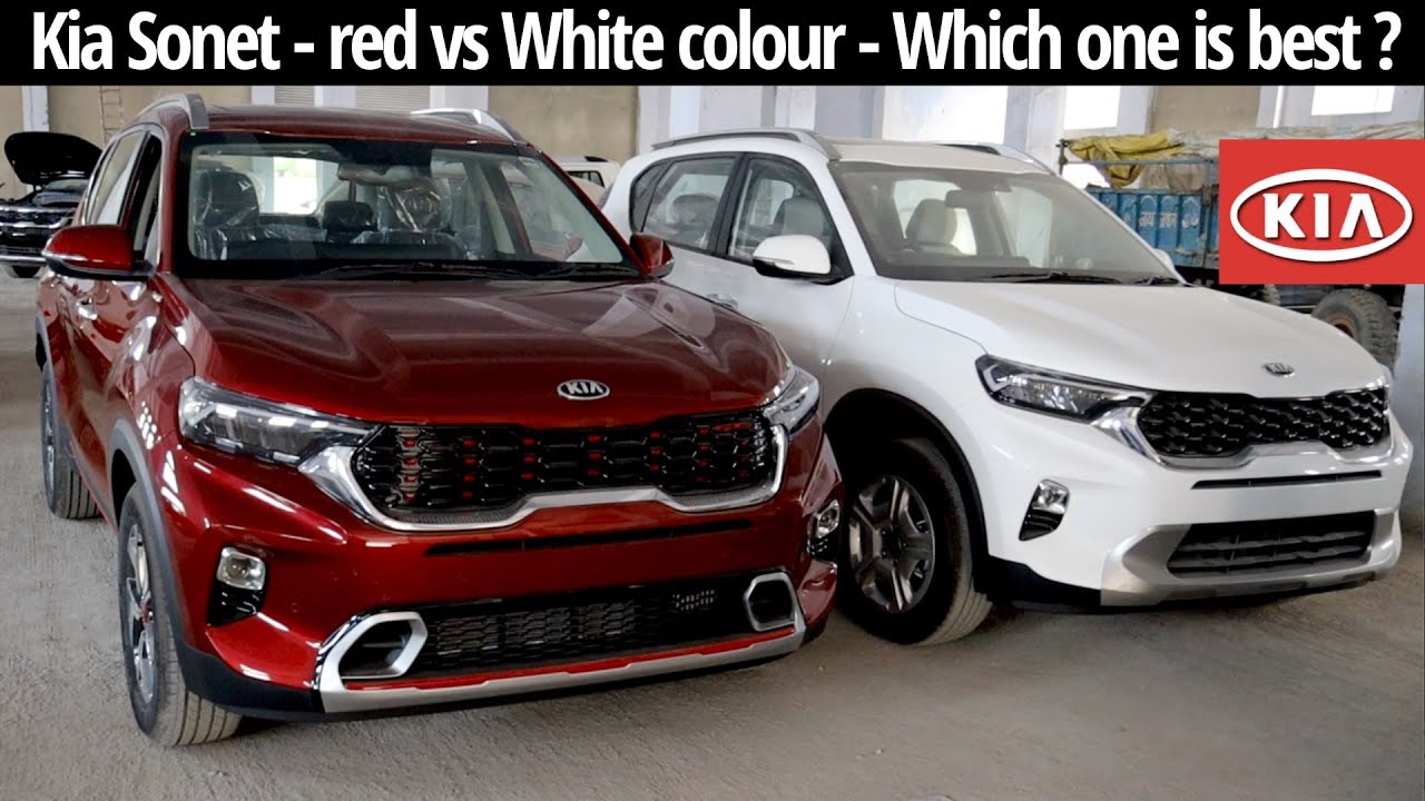 Kia Red vs White Colour Comparison Which one looks the Best