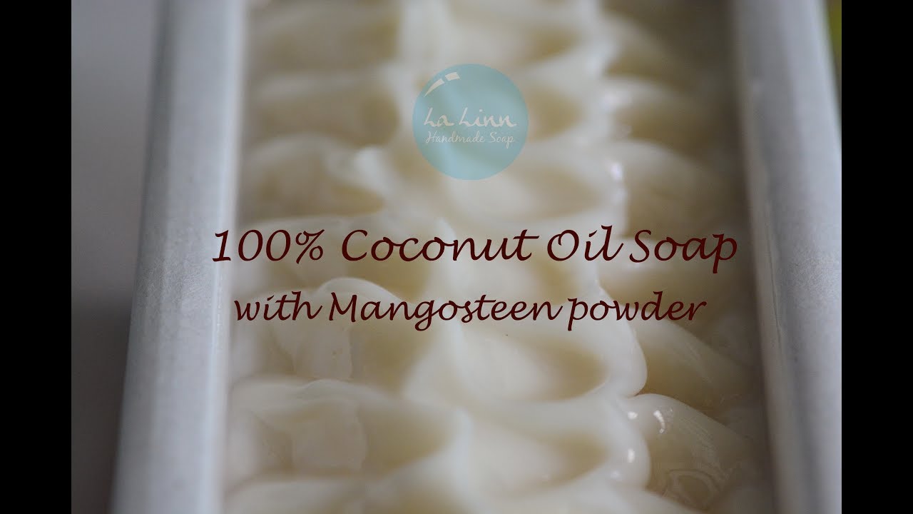 Making 100% Coconut oil soap - YouTube