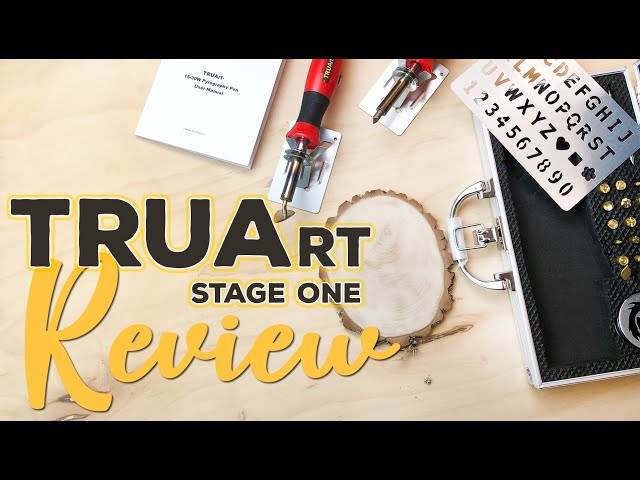 TRUArt Stencil and 11 Pieces Brass Tips and Stamps Set Premium Quality  Woodburning and Leather Crafts 30W/15W/ – TRUArt®