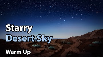 How to Paint a Starry Desert Sky (Warm Up) - Corel Painter X3