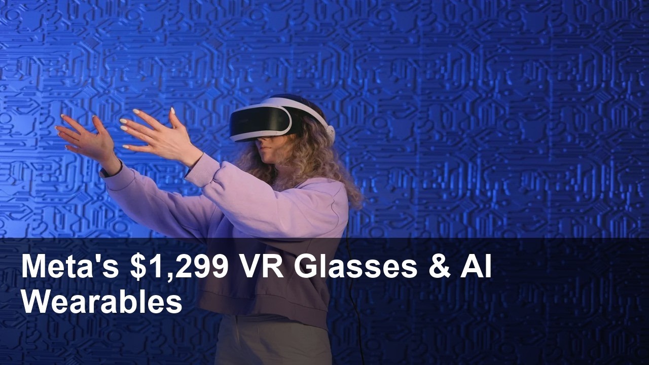 Video summary: Meta VR Glasses Debut at $1,299 Alongside Wearables