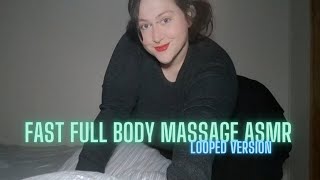 ASMR Fast and Aggressive Full Body Massage 💤 🖤 Arms, Legs, Chest and Ab Massage w/ Pillow Looped