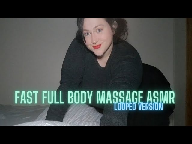 ASMR Fast and Aggressive Full Body Massage 💤 🖤 Arms, Legs, Chest and Ab Massage w/ Pillow Looped
