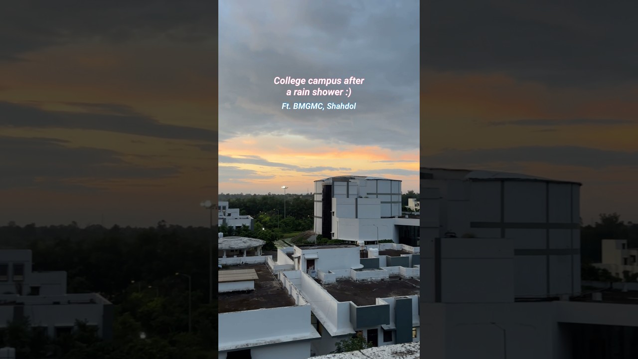 College campus after a rain shower 😮🌧️