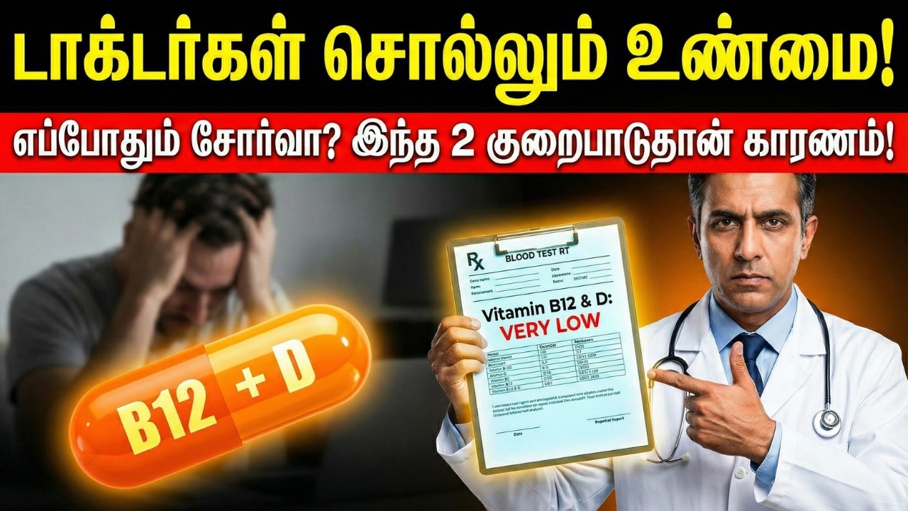 எப்போதும் சோர்வாக இருக்கிறதா? காரணம் இந்த 2 வைட்டமின்கள்!| Vitamin B12 & D Deficiency Symptoms Tamil