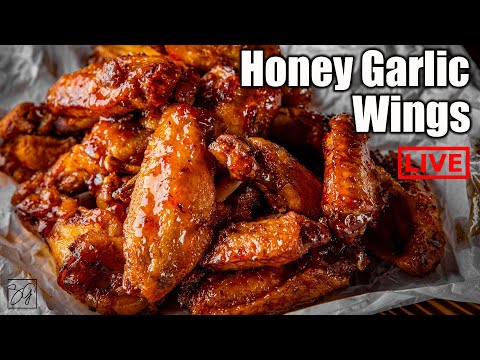 Honey Garlic Chicken Wings LIVE | Appetizers with AB