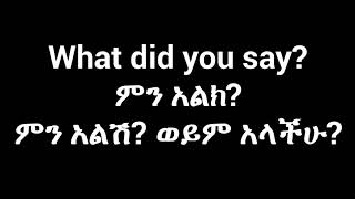 Easy English Phrases For Beginners/ቀላል እንግሊዝኛ ሀረጎች ለጀማሪዎች/