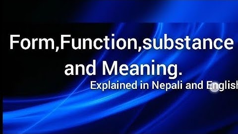 (Part-3) Form,Function and Meaning||B.Ed First year Linguistics