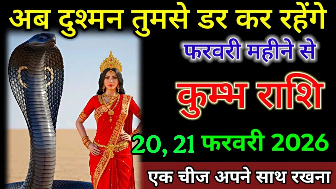 कुम्भ राशि वाले 20 21 फरवरी 2026 अब दुश्मन तुमसे डर कर रहेंगे फरवरी महीने से। Kumbh Rashi 