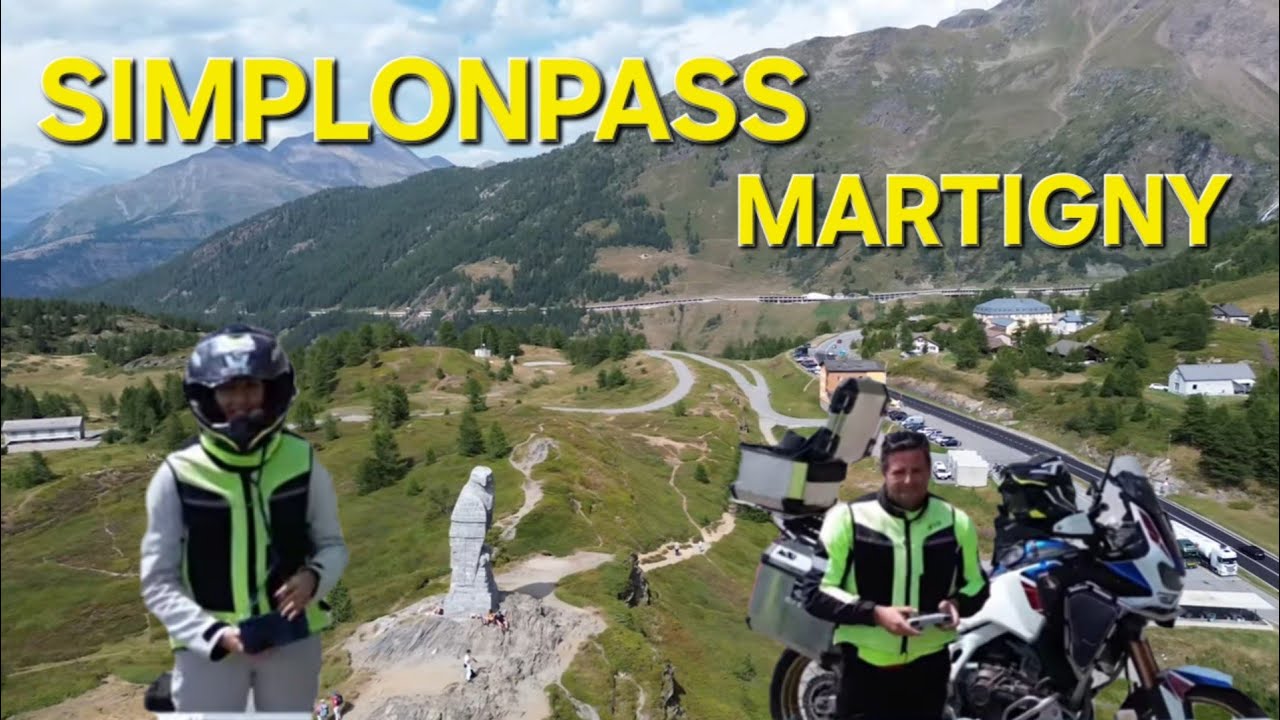 DAL PASSO DEL SEMPIONE SVIZZERA ARRIVIAMO MARTIGNY X LA NOTTE IN MOTO HONDA
