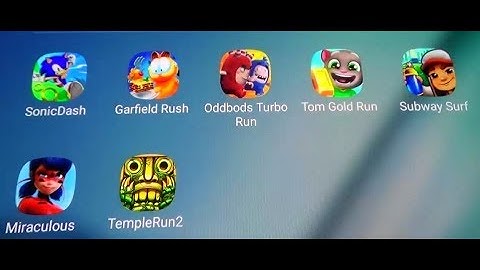 Sonic Dash Vs Temple Run 2 Vs Subway Surfers Vs Tom Run Vs Ladybug Vs Garfield Rush Vs Oddbods Run