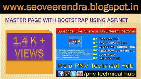 Working with Asp.Net Master Page using Boot Strap