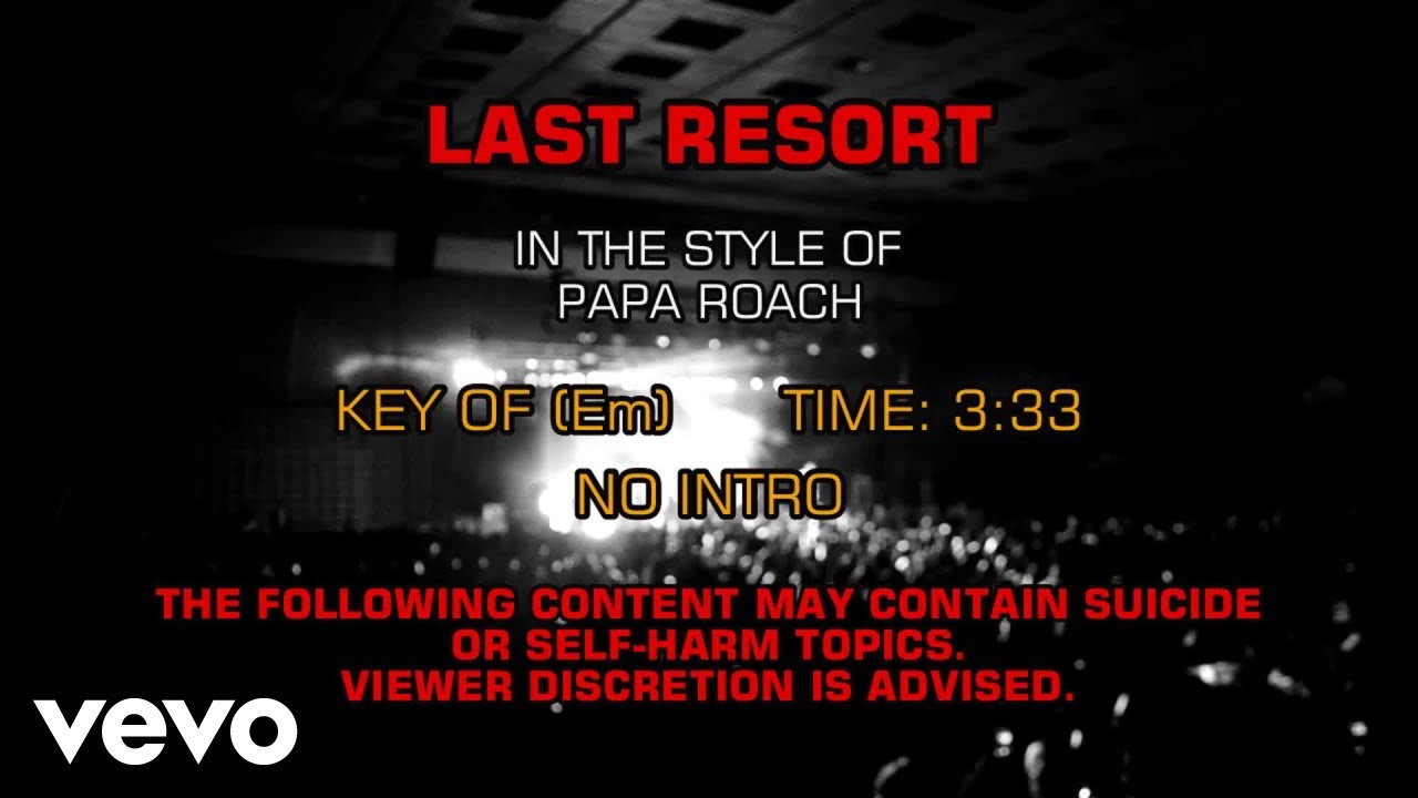 Papa Roach - Last Resort (Karaoke) Papa Roach - Last Resort (Karaoke)