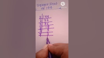 How to find square root of 144 by Prime factorization/144 Square root/Finding Square root of 144👍