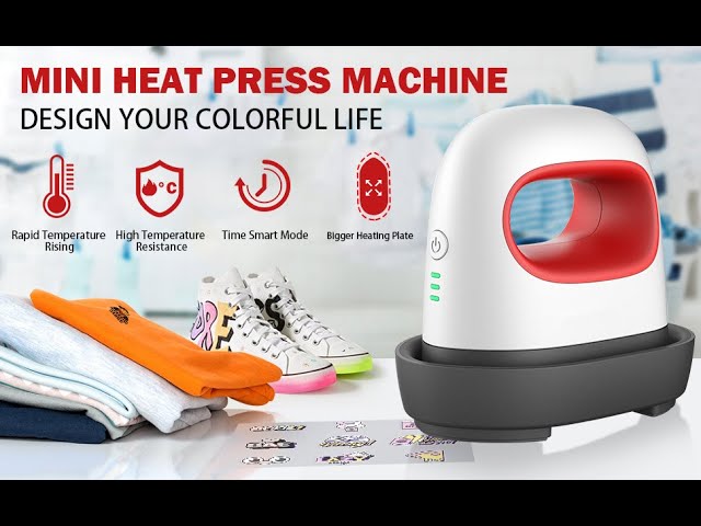DIY Family Shirt Printing Mini Easy Heat Press,Portable Heat Press Machine for T Shirts Shoes and Hats Pressing Machine for Heating Transfer Small HTV Vinyl Projects 