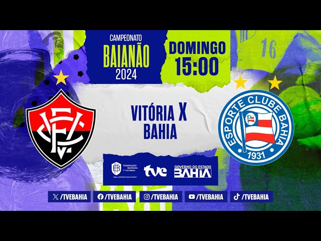 VITÓRIA 3 X 2 BAHIA | PARTIDA COMPLETA | BaianãoNaTVE | 18/02/2024 class=