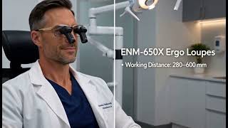 ENM-650X Ergo Loupes Gold Titanium | 45deg Upright Posture