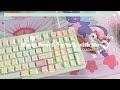 ✧༝˙CIDOO ABM098 | Work with me with this Minty Peach Keyboard🍀| 薄荷蜜桃🍑 | 打字音 | タイピング打鍵音