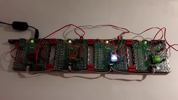 Vier ftDuinos via I²C  gekoppelt