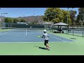 Ethan 9 year old plays in his second boys 18 tennis tournament and makes it to the finals  why not