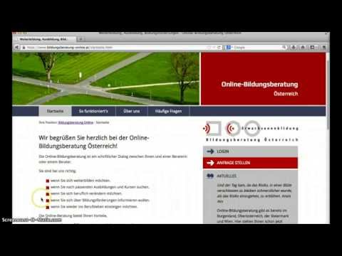 Online-Bildungsberatung Tutorial - So stelle ich eine Anfrage