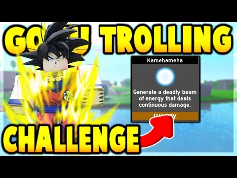 Goku Disguise Trolling Using Kamehameha Only Challenge In Anime - roblox admin gear codes super saiyan goku roblox how to get free