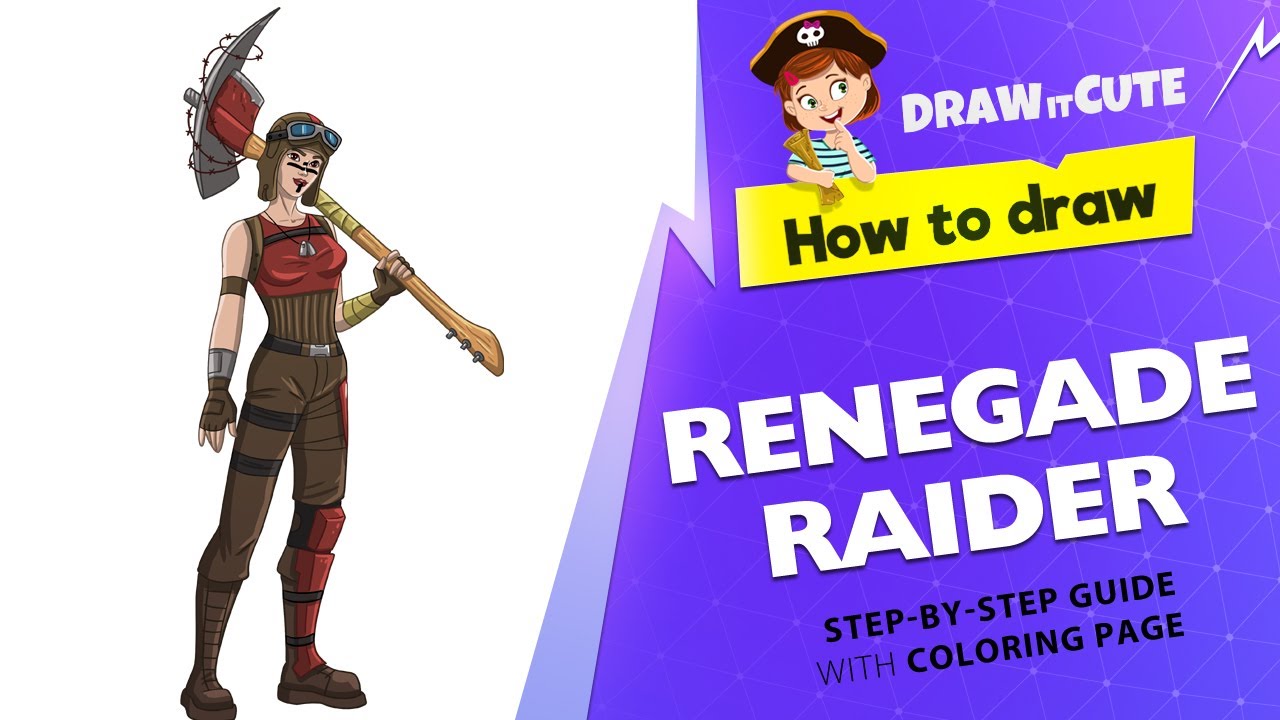 How to draw Renegade Raider | Fortnite step-by-step guide ...