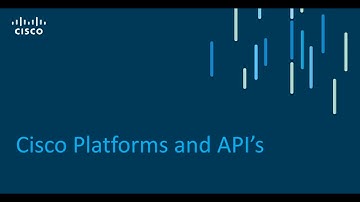 Cisco Platforms and APIs - CISCO SCOR