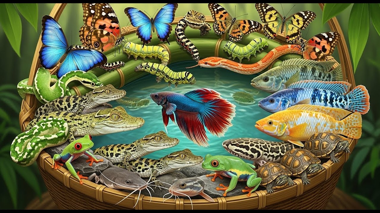 🦋🦀 Macro Adventure: Catching and Release Colorful Forest & Pond Critters! 🌿⚡