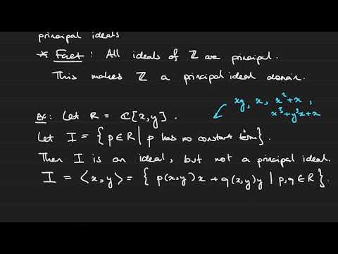Algebra #9: Principal