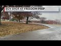 Teen shot at freedom prep charter school