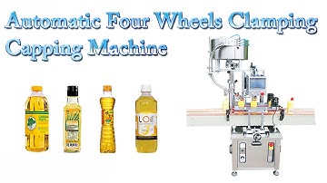 Automatic Four Wheels Clamping Capping Machine for Edible Cooking Oil PET Bottles Sealing Equipment