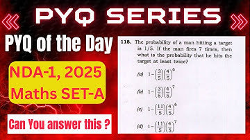 The probability of a man hitting a target is 1/5. If the man fires 7 times, then what is #ndamaths