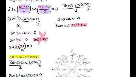 Solving a Trig Equation Using the Sum-to-Product Formula and Multiple Double-Angle Formulas