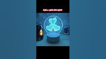 Đèn ngủ Led 3D - Có thể dùng bằng pin cũng được chạm cạm ứng chỉnh màu đổi tự động