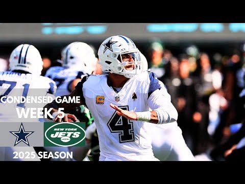 Jets vs Cowboys 2025 Week 5 Condensed Game | NFL Highlights