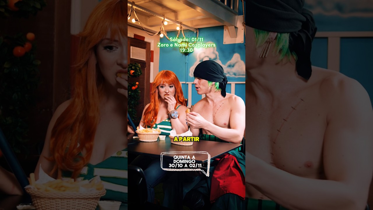 Halloween na Jolly Roger Burger #chopper #hamburguer #zoro #nami #halloween #anime