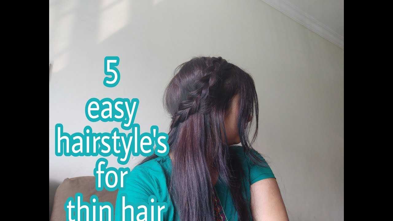 5 Easy Hairstyle Tutorial For Thin Hair Quick Back To School Hair Do Latest Hairstyle 2018