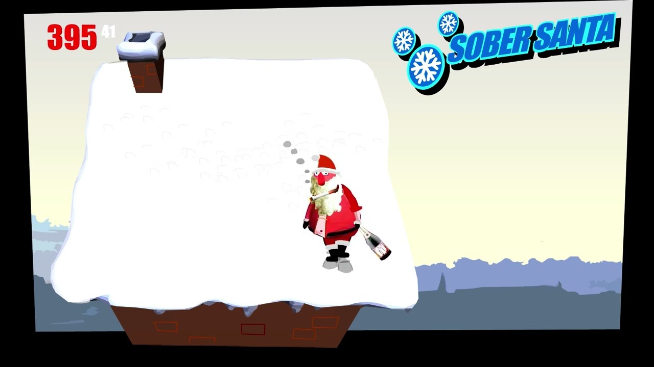 Santa's licence is cancelled by drunk sleighing -Sober Santa- [Classic Flash Game]
