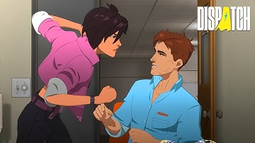 Invisigal argues & punches Robert Mecha Man - Dispatch