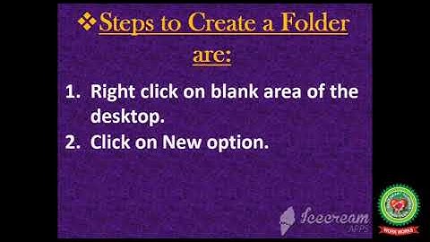 Creating, Copying and Renaming a File or Folder| Class 4 |Computer |Holy Heart Schools