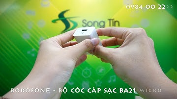 BOROFONE - Bộ Cóc Cáp Sạc Nhanh BA21 - Cổng Micro (US)