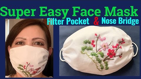 (#137) How To Make Fabric Face Mask With Filter Pocket And Nose Bridge - The Twins Day Face Mask