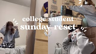 sunday reset routine as a college student ✩‧₊˚