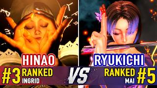 SF6 🤜 HINAO (#3 Ranked Ingrid) vs RYUKICHI (#5 Ranked Mai) 🤛 SF6 High Level Gameplay