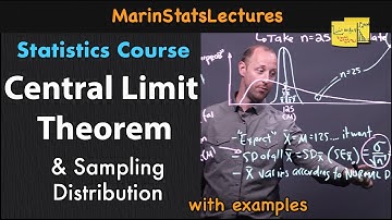 Central Limit Theorem & Sampling Distribution Concepts | Statistics Tutorial | MarinStatsLectures